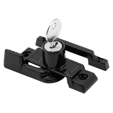 PRIME-LINE Keyed Child-Proof Sash Lock, 2-1/4 in. Hole Centers, Diecast Zinc, Painted Black, Single Pack F 2583